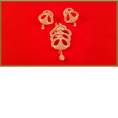 American Diamond Tangled Shaped Pendant Set