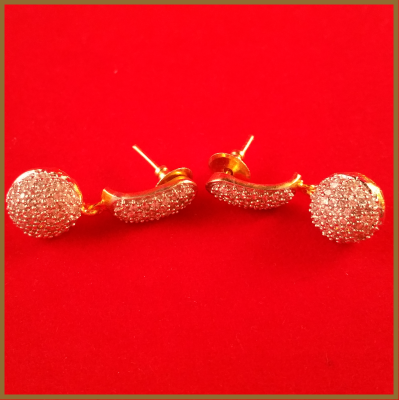 American Diamond Round Shaped Earrings