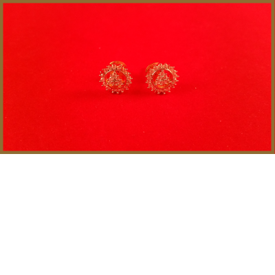 American Diamond Round with Triangle Shaped Earrings