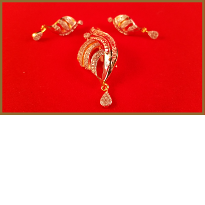 American Diamond Crystal Look Pendant Set