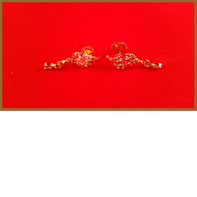 American Diamond S Shaped Earrings