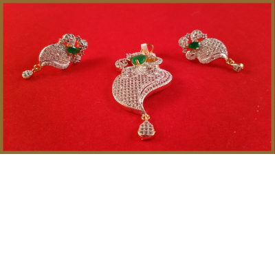 American Diamond Royal Pendant Set