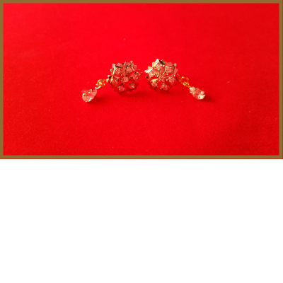 American Diamond Star Hanging Earrings