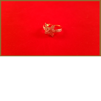 American Diamond Four Leaf Ring