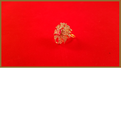 American Diamond Cocktail Ring With Red Stone