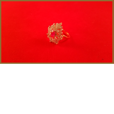 American Diamond Small Red Stone Ring